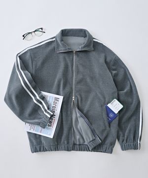 트랙 세미 벨로아 집업 자켓 (그레이)