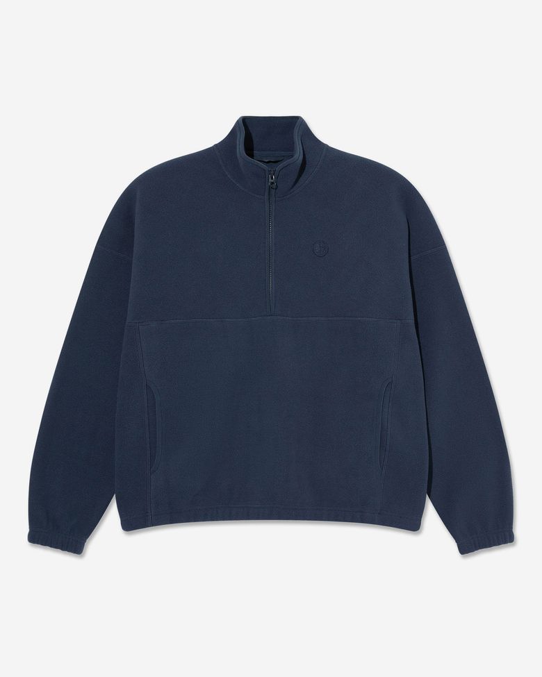 Ivan Half Zip Sweatshirt - Grey Blue