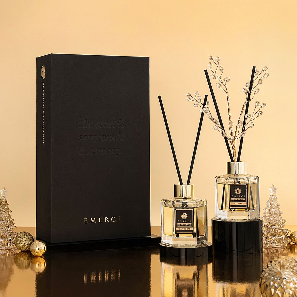 에멜시(EMERCI) 재즈 디퓨저 크리스탈 120mlx2개 더블 선물세트