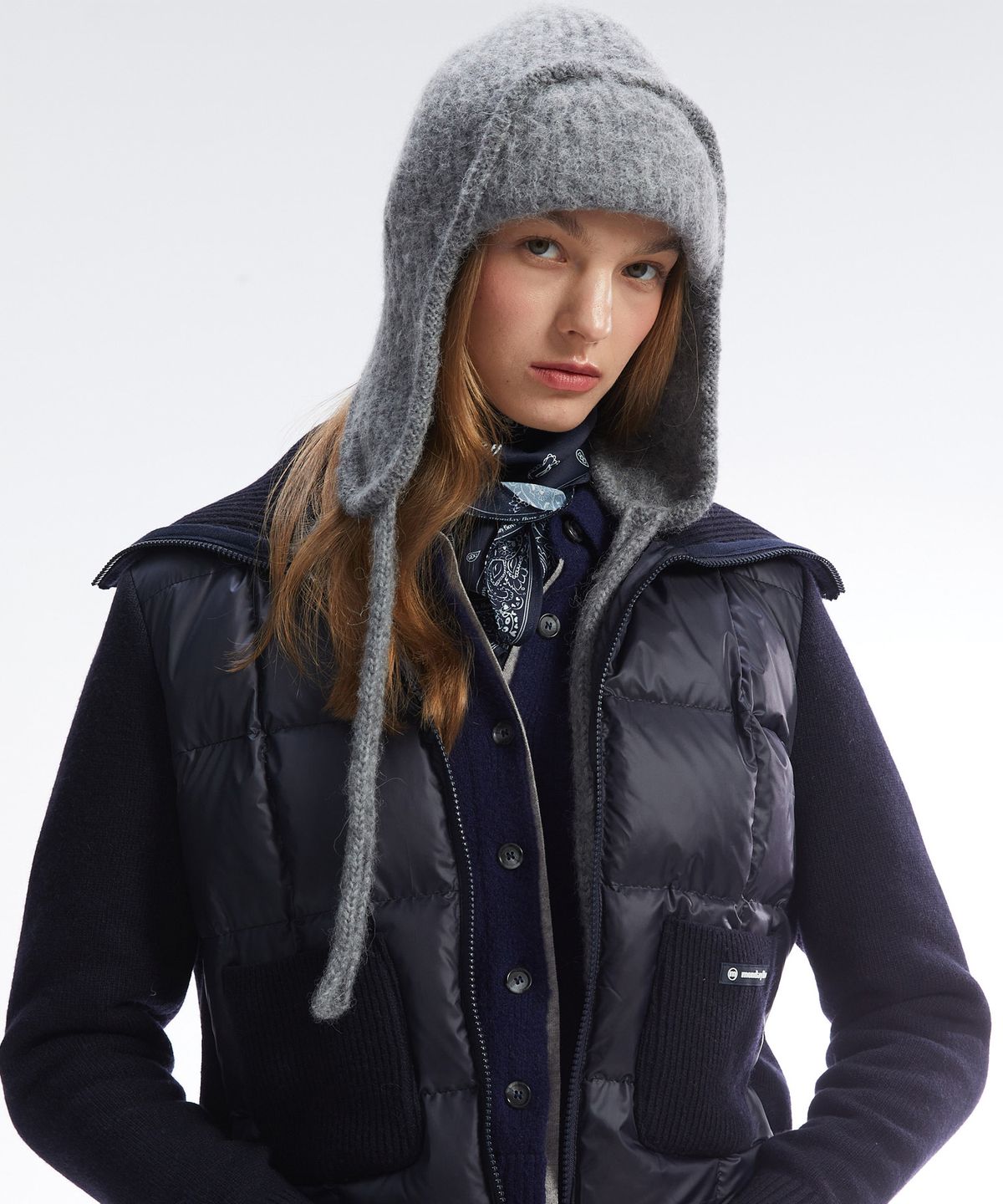 먼데이플로우(MONDAYFLOW) 소프트 이어플랩 비니_그레이