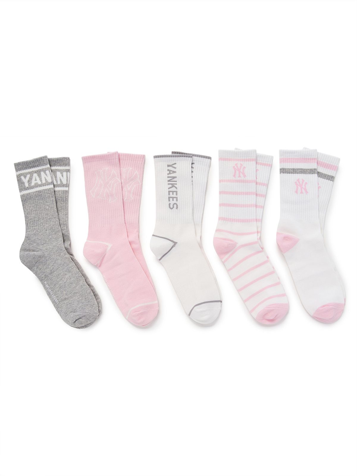 엠엘비 키즈(MLB KIDS) 베이직 일대일 양말 5번들 NY (L.Pink)