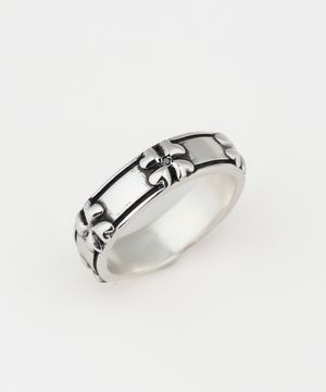 Clover rail ring BK (925 silver)