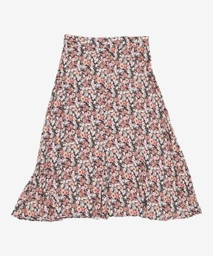 블랙 플로럴 집업 롱 스커트 (321327GY15) L
