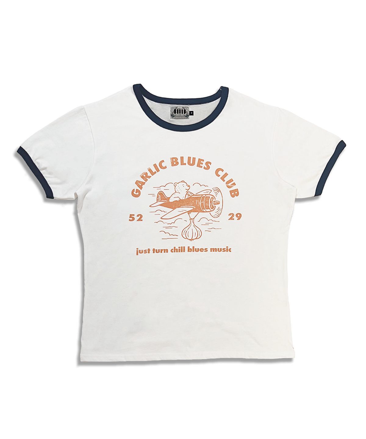 갈릭 블루스(GARLICBLUES) 03 FLYING Ringer T-shirt (WHITE)