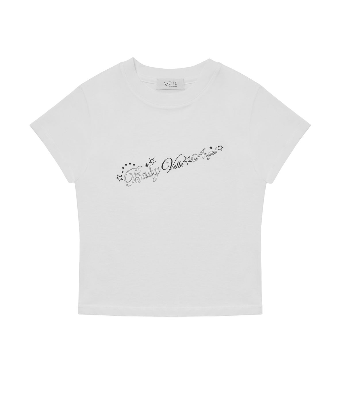 벨르(VELLE) Star Lettering T-Shirt_White