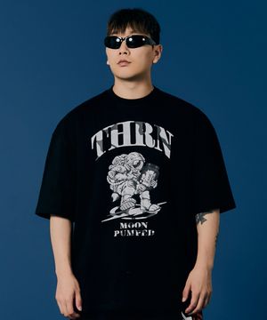 SPACEMAN PROTEIN PUMP OVERFIT T-SHIRT [BLACK/GREY]