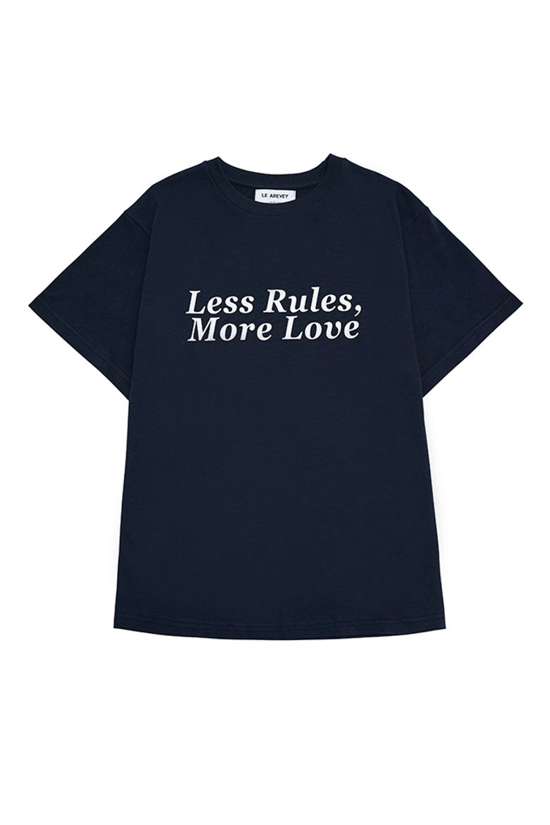 LESS RULES MORE LOVE T-SHIRT NAVY / WHITE [WOMAN]