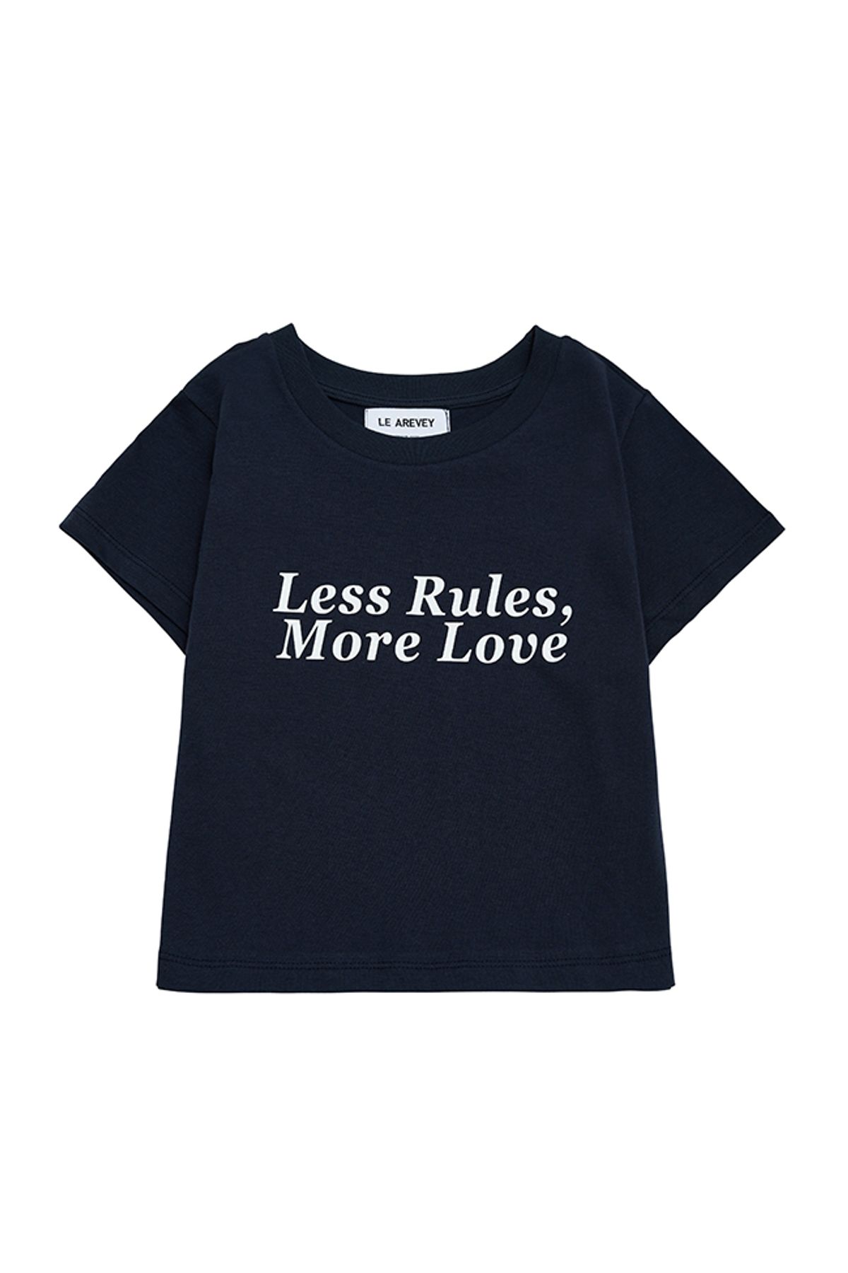 르아르베이(LEAREVEY) LESS RULES MORE LOVE CROPPED NAVY / WHITE [WOMAN]