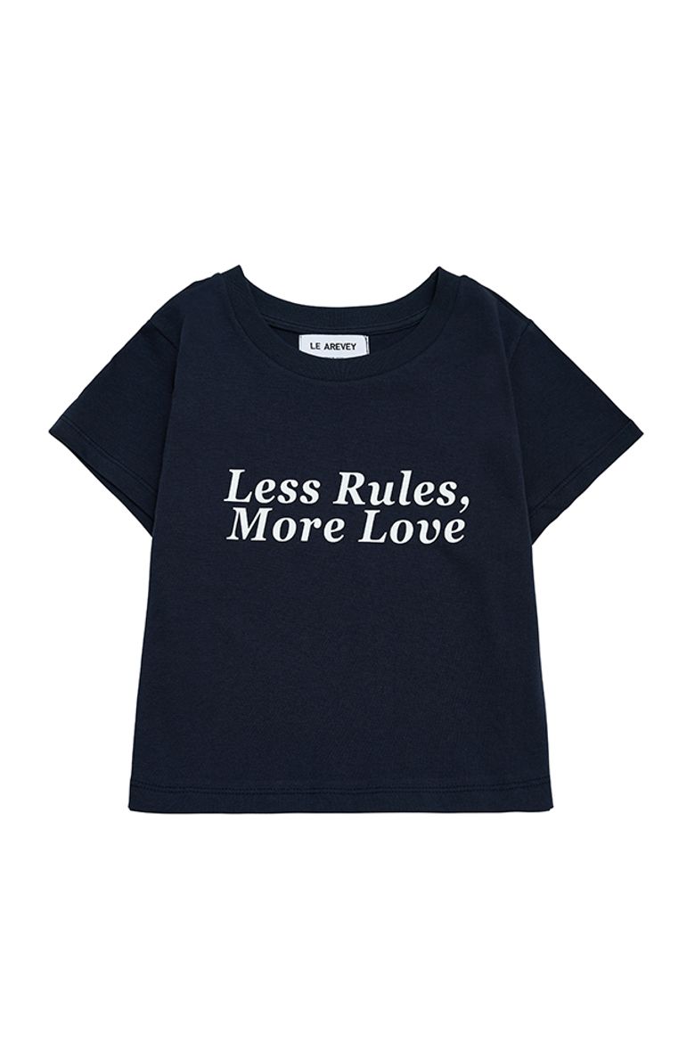 LESS RULES MORE LOVE CROPPED NAVY / WHITE [WOMAN]