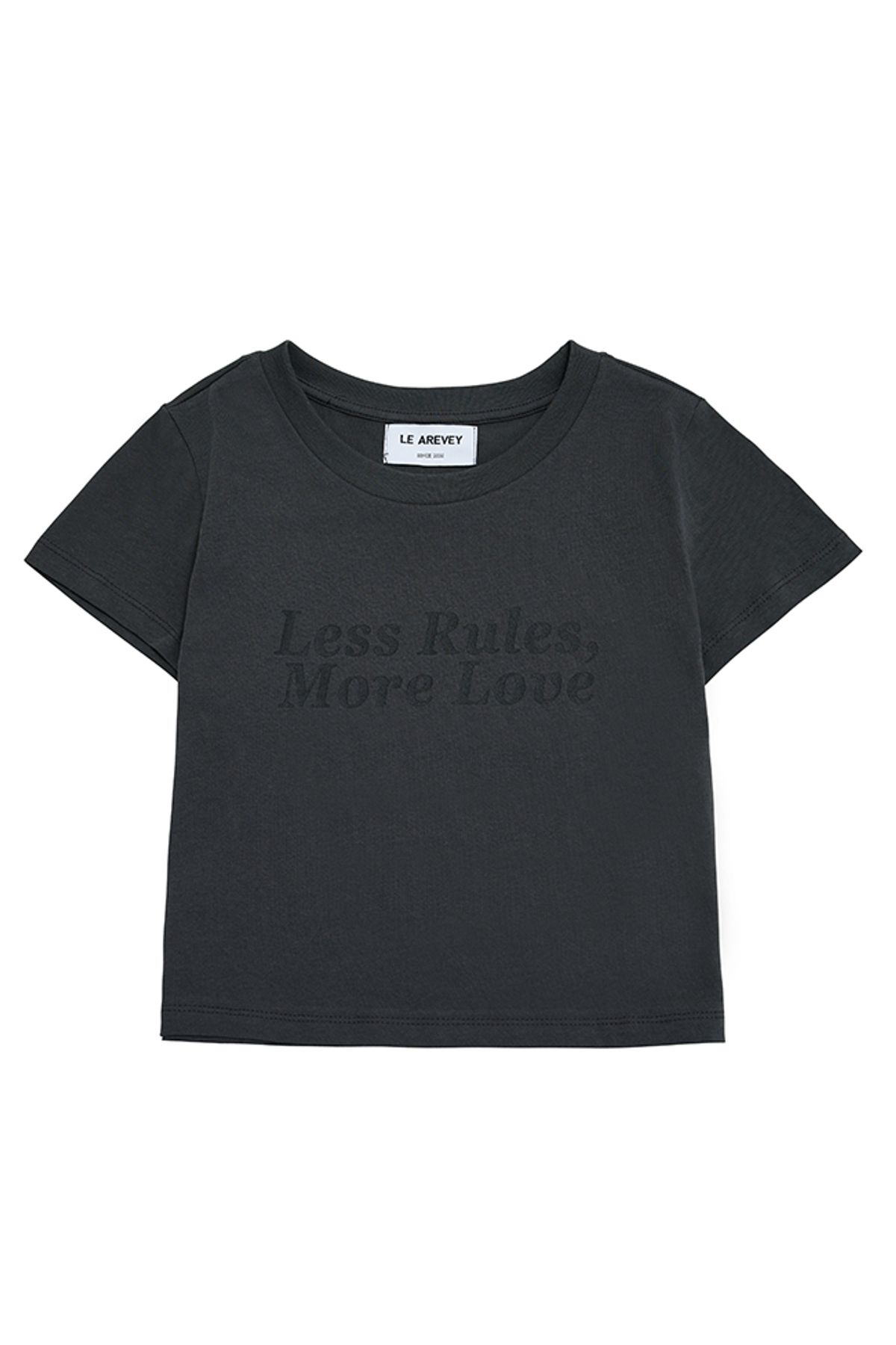 르아르베이(LEAREVEY) LESS RULES MORE LOVE CROPPED DARK GRAY [WOMAN]