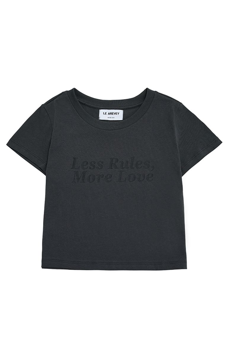 LESS RULES MORE LOVE CROPPED DARK GRAY [WOMAN]