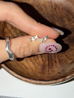 [925실버] 더블 스파크 이어링