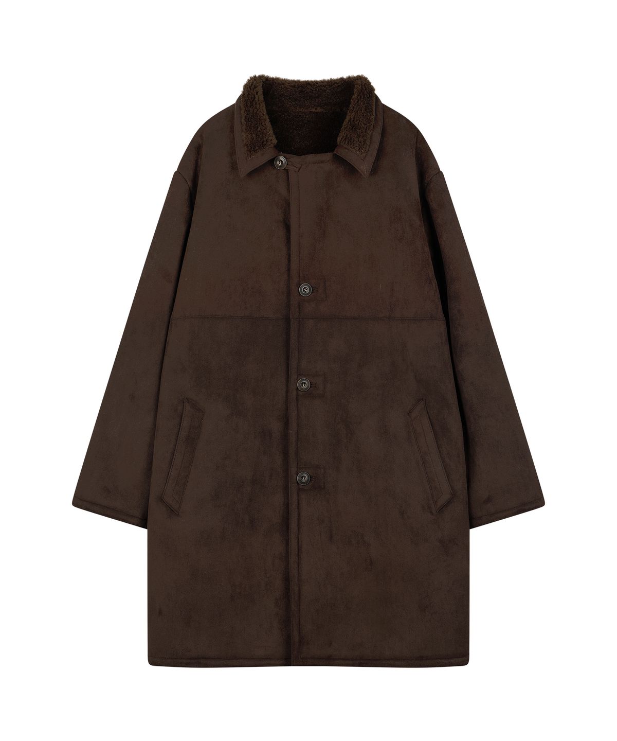 선데이후르츠마켓(SUNDAY FRUIT MARKET) MARKET FAUX SHEARLING JACKET BROWN
