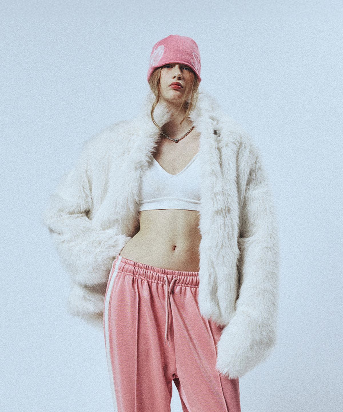 선데이후르츠마켓(SUNDAY FRUIT MARKET) SUNDAY FOXY FUR JACKET IVORY