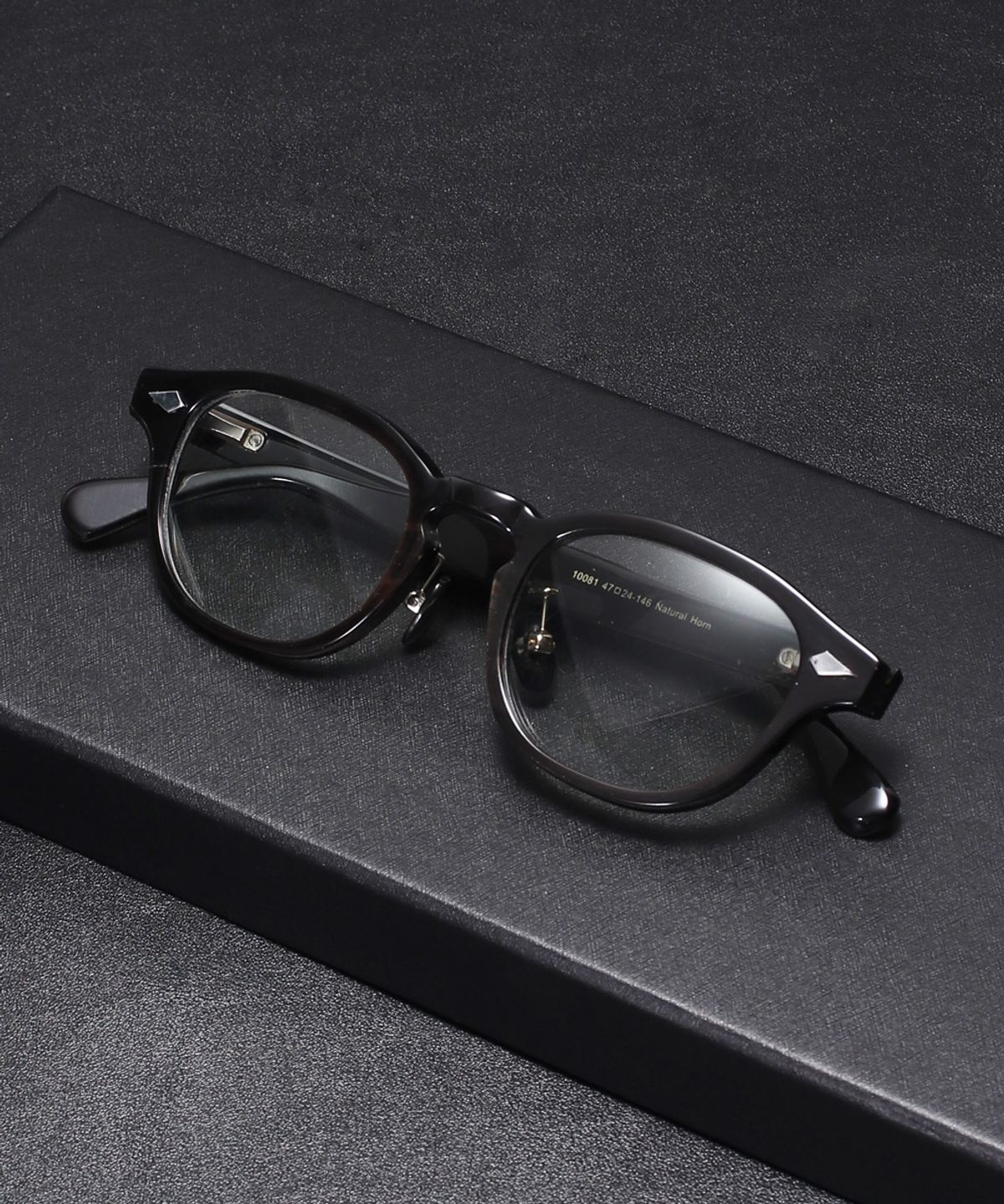 링컨프레임(LINCOLNFRAME) 버팔로 뿔 아넬 아세테이트 안경테 BLACK