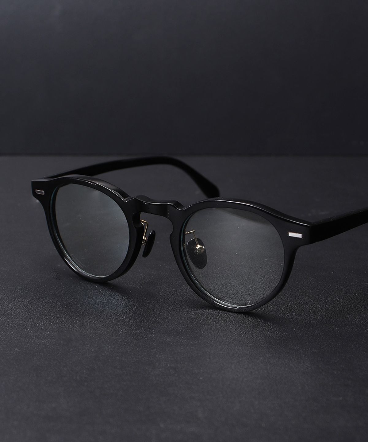 링컨프레임(LINCOLNFRAME) 버팔로 뿔 라운드 아세테이트 안경테 BLACK