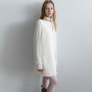 TIE HAIRY MINI SLEEVELESS DRESS S (OP-6309)