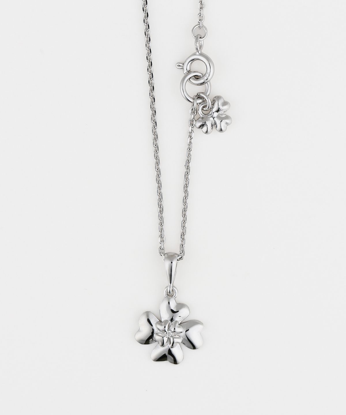 그레이노이즈(GRAYNOISE) Double clover necklace SV (925 silver)