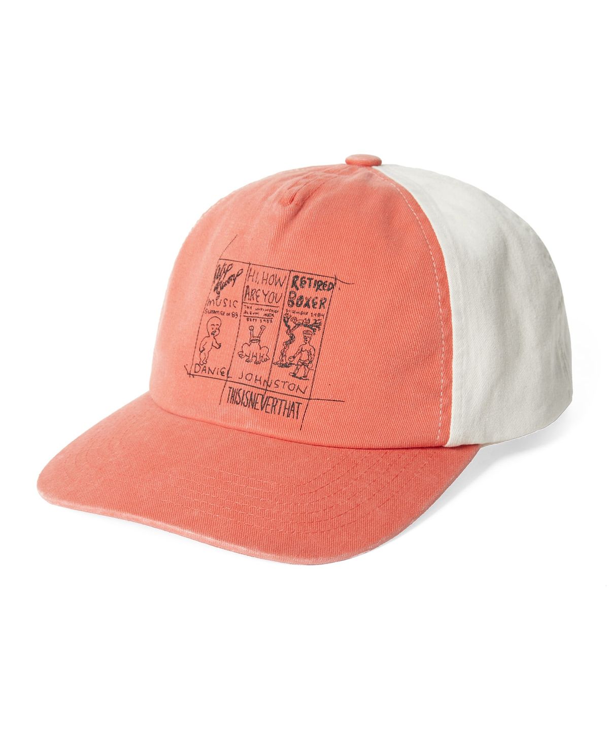 디스이즈네버댓(THISISNEVERTHAT) TNT Daniel Johnston 3-Frame Washed Cap Orange