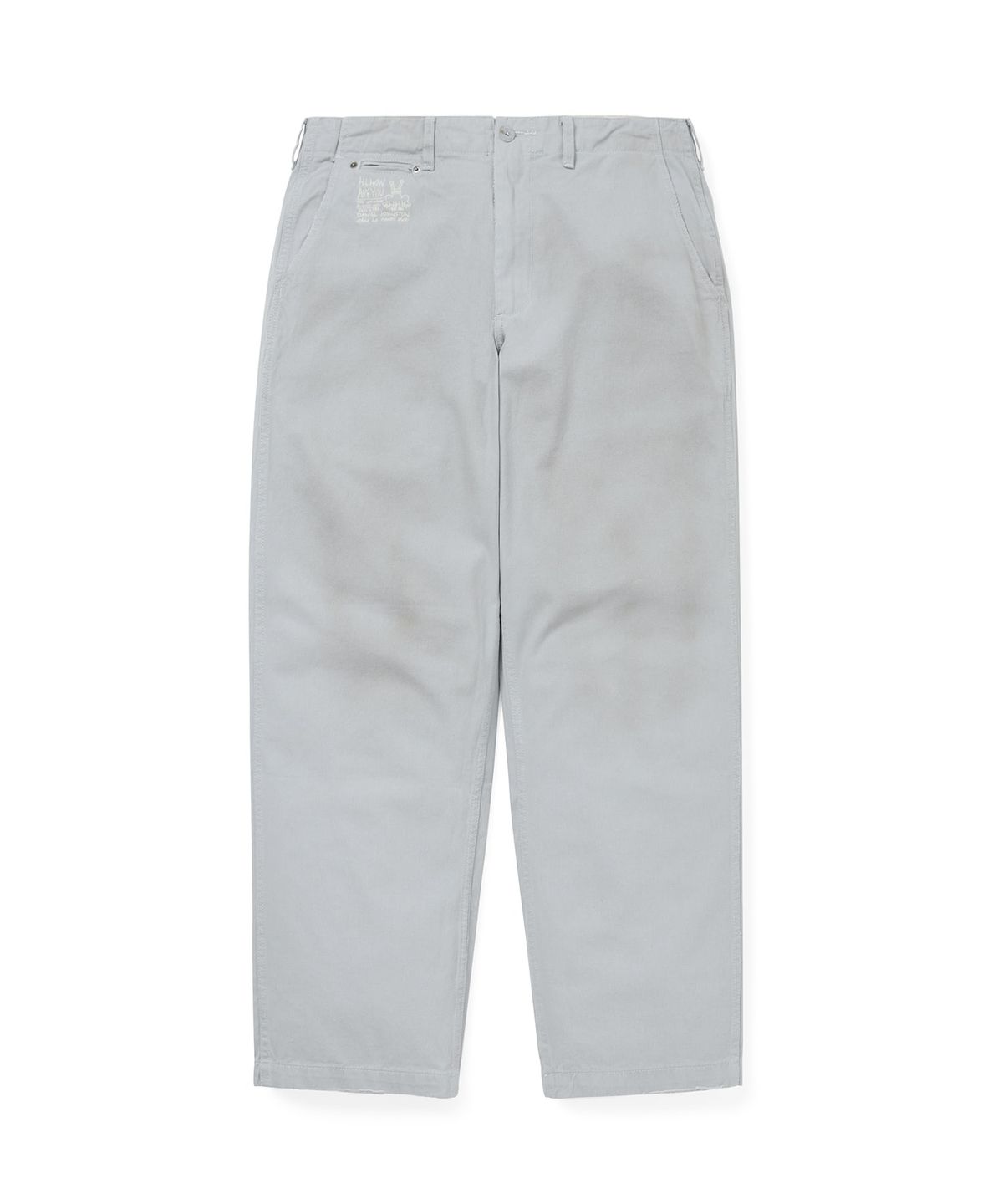 디스이즈네버댓(THISISNEVERTHAT) TNT Daniel Johnston Faded Twill Pant Light Grey