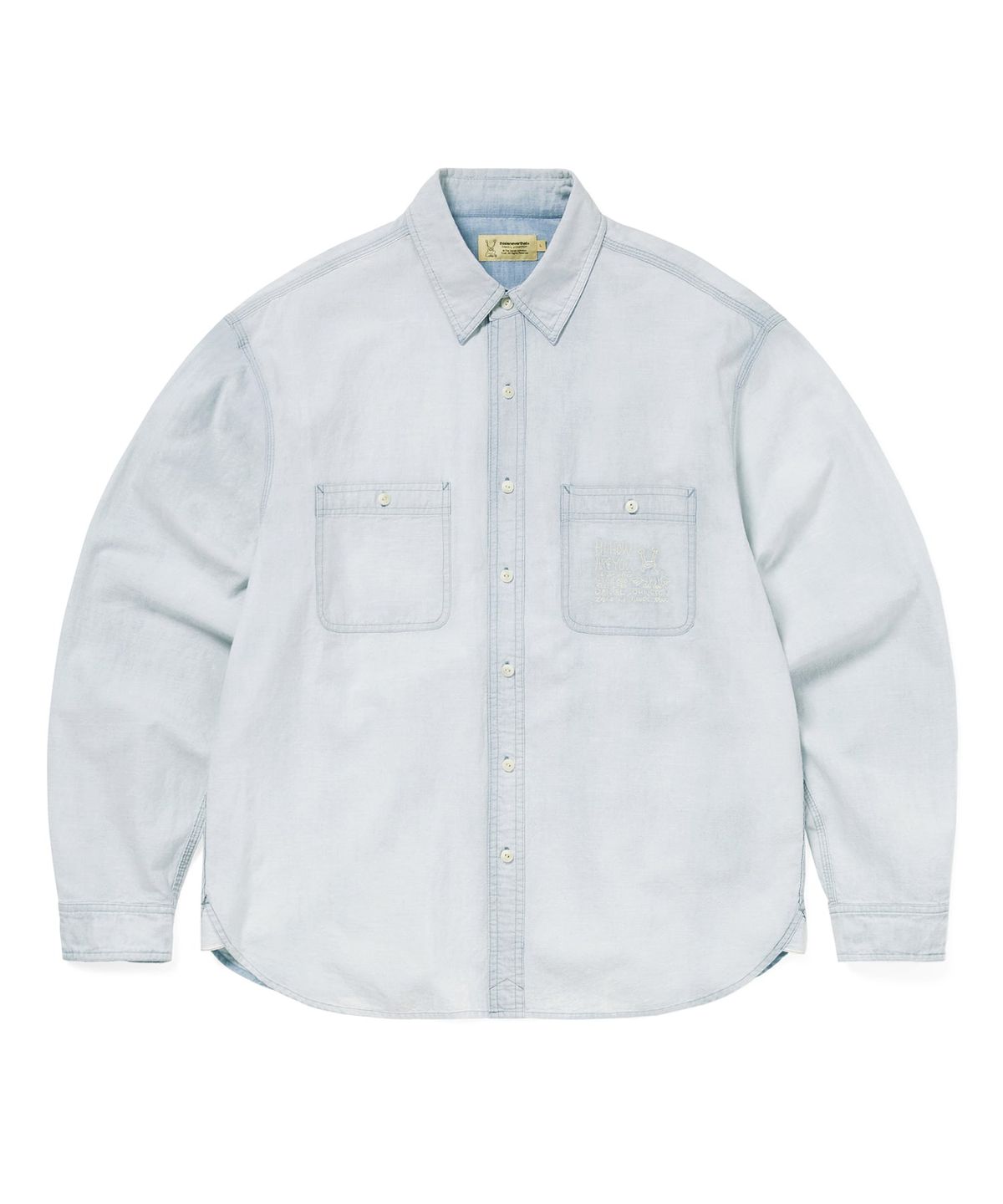 디스이즈네버댓(THISISNEVERTHAT) TNT Daniel Johnston Faded Chambray Shirt Light Blue