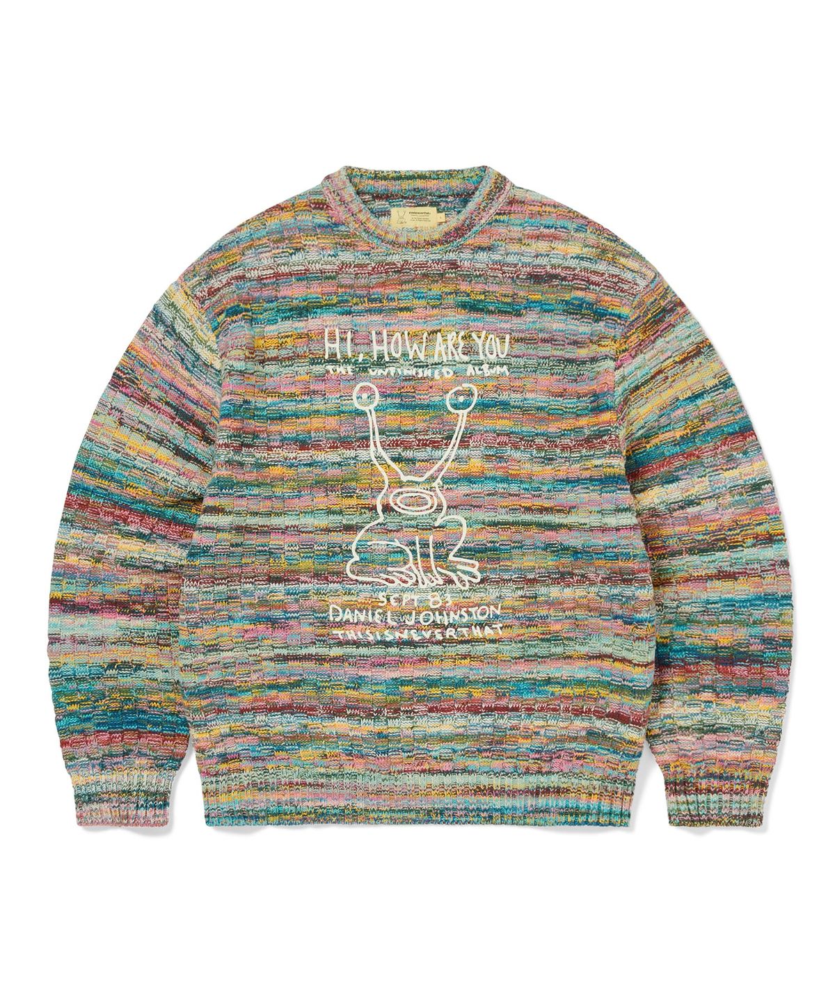 디스이즈네버댓(THISISNEVERTHAT) TNT Daniel Johnston Frog Knit Sweater Pink