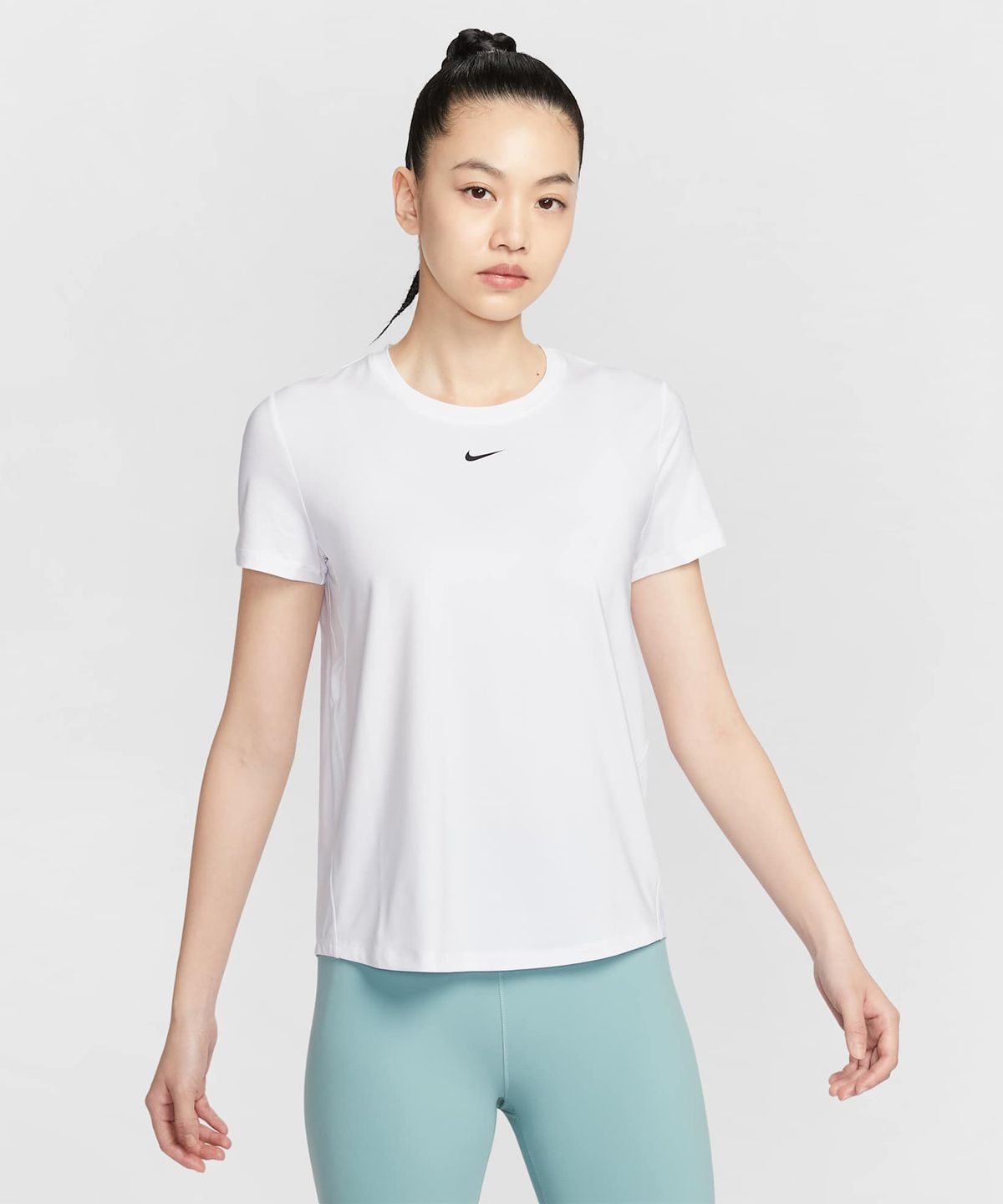 나이키(NIKE) 원 클래식 드라이 핏 반소매 탑 W - 화이트:블랙 / FN2799-101