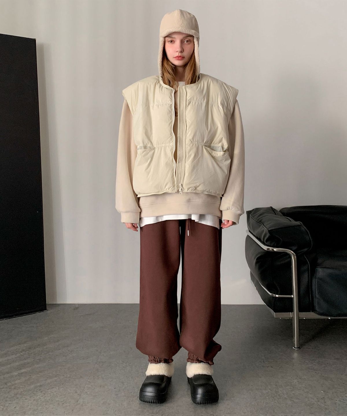 바스카라(VASCARA) [Fleece-lined] Basic Napping Jogger Pants (3colors)