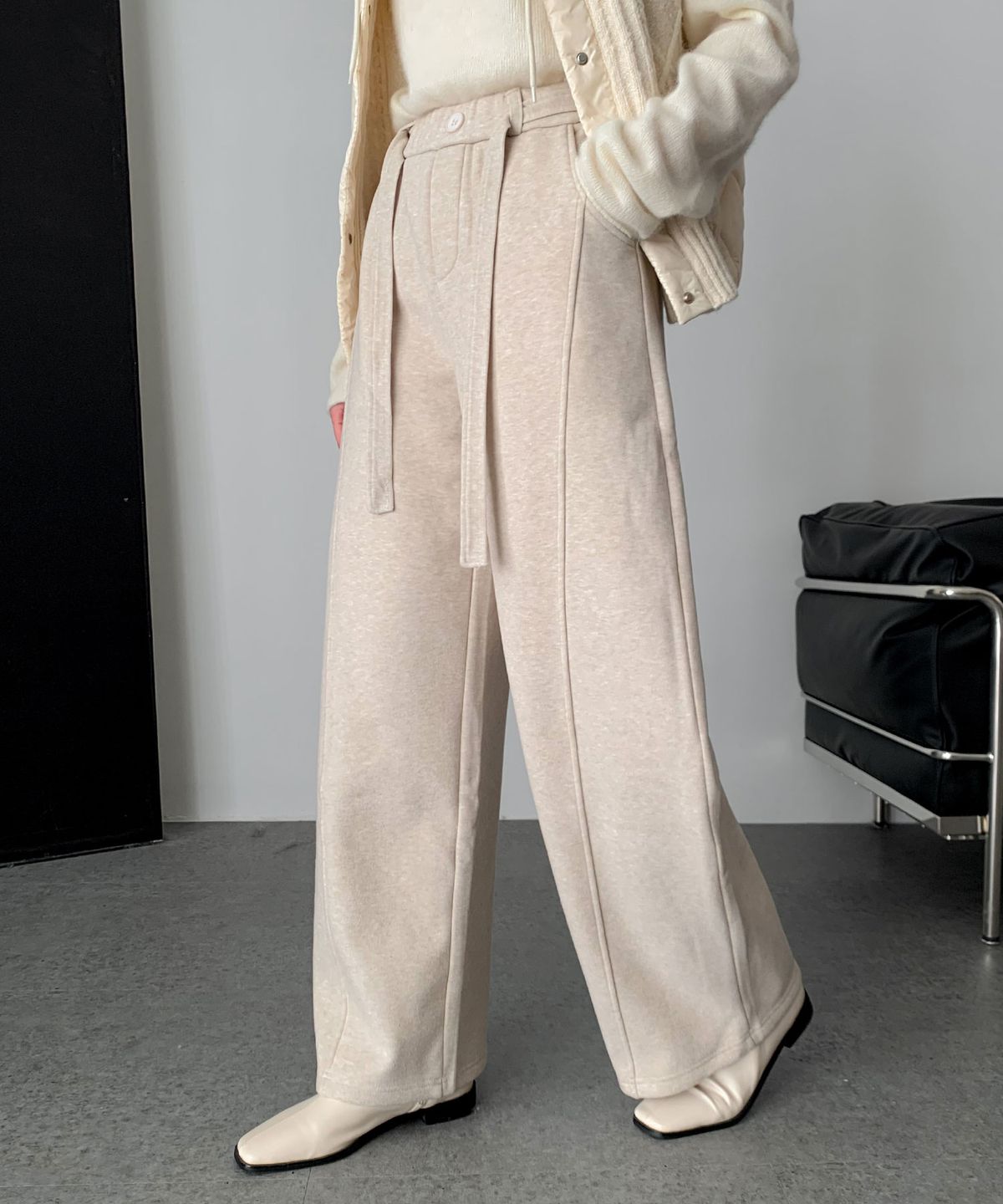 바스카라(VASCARA) [Fleece-lined] Daily Napping Banding Pants (3colors)