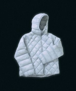 고스트 실루엣 패디드 점퍼 [스카이블루]