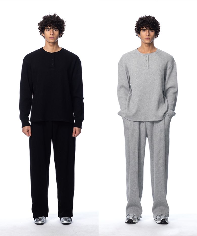 와플 투턱 와이드 팬츠 (2PACK)
