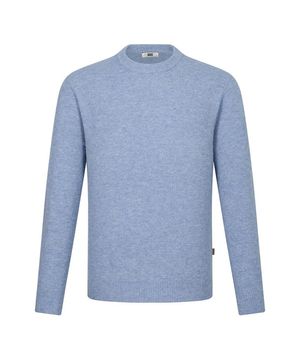 울혼방 브러쉬드 풀오버 라운드니트 블루