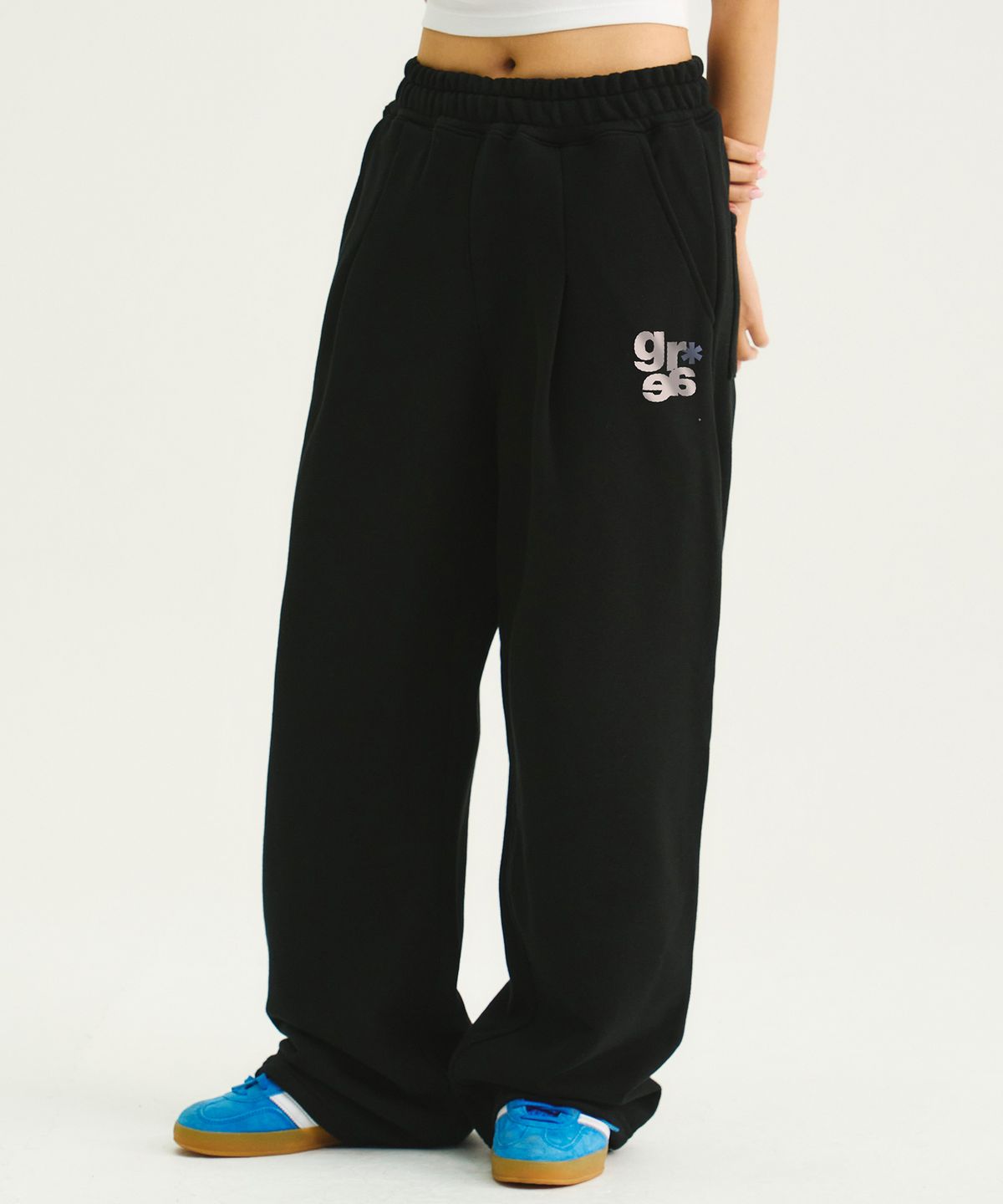 그레이버(GRAVER) [UNISEX]프론트 GRAE-S 트레이닝 핀턱 와이드 팬츠_2color