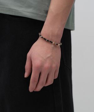 미니 아게이트 젬스톤 브레이슬릿 [브라운]