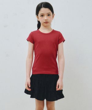 슬림 크루 넥 티셔츠 [칠리 레드]