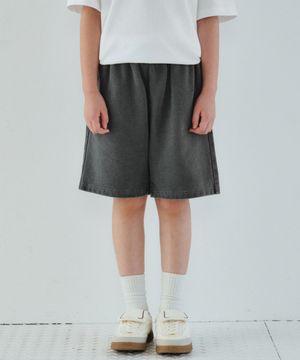 피그먼트 스웨트 쇼츠 [챠콜 그레이]
