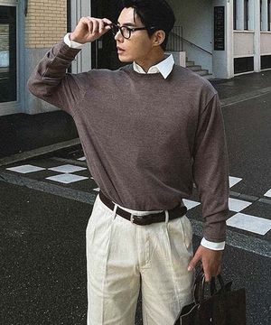 [M~6XL 빅사이즈] 모노 SOFT 세미오버 니트티