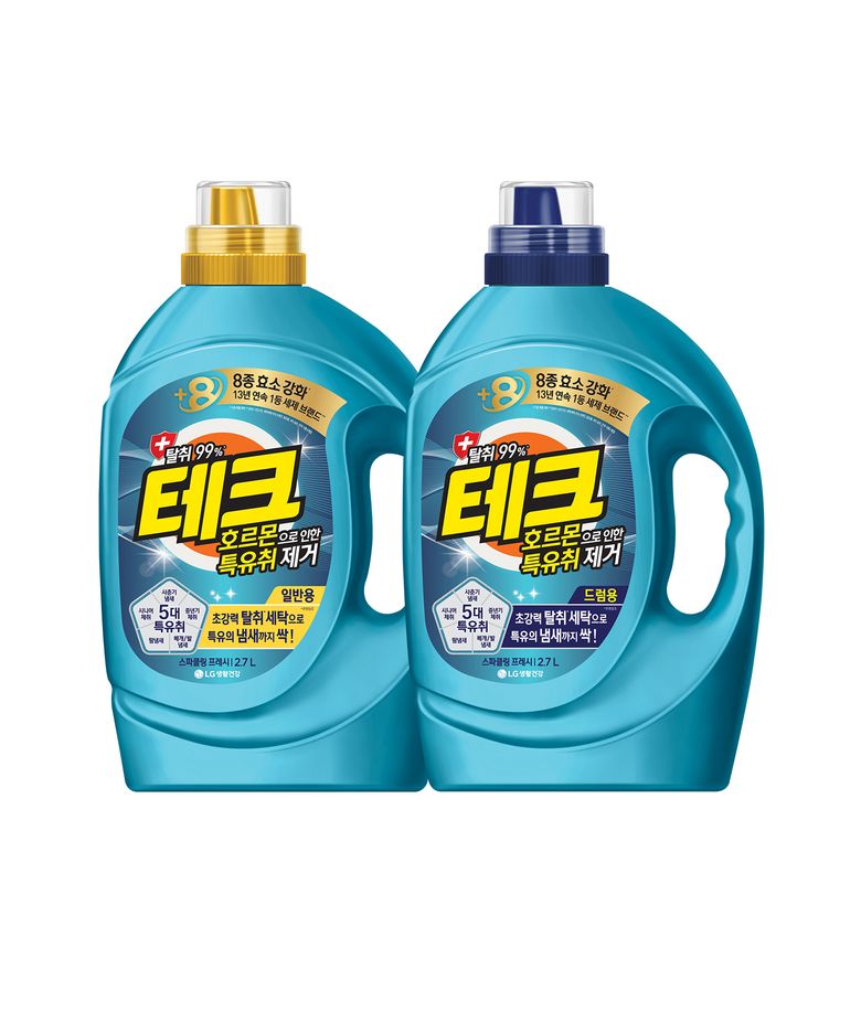 호르몬 특유취 제거 액체세제 용기 2.7L x 2개 (일반/드럼)