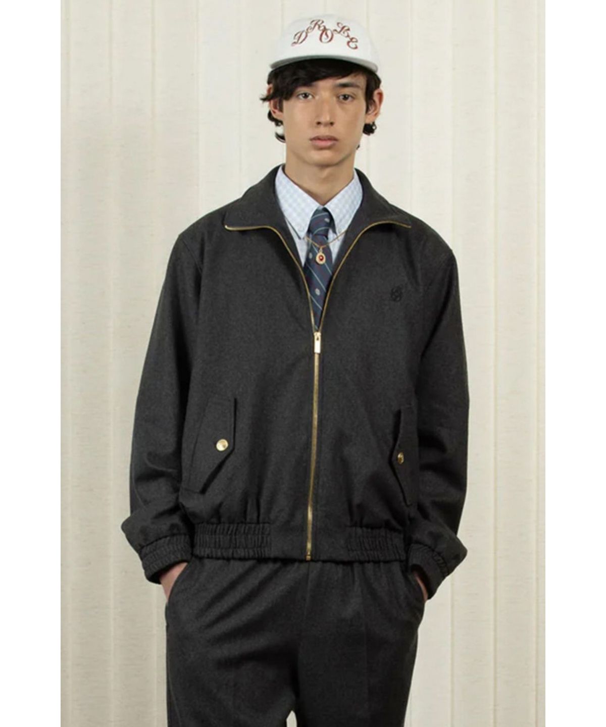 드롤드무슈(DROLE DE MONSIEUR) La Trackjacket Flanelle D0JAA25100GYX