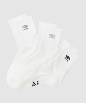 자수로고 쿠셔닝 3PACK 미드 삭스 아이보리 UR123CSC12