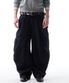 스플릿 아크 커브드 카고 팬츠 블랙