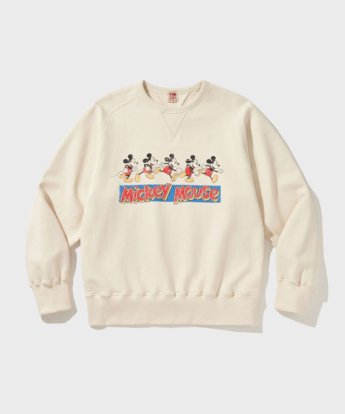 비디알(VDR) MICKEY MOUSE_FREEDOM SLEEVE SWEATSHIRT [Natural]