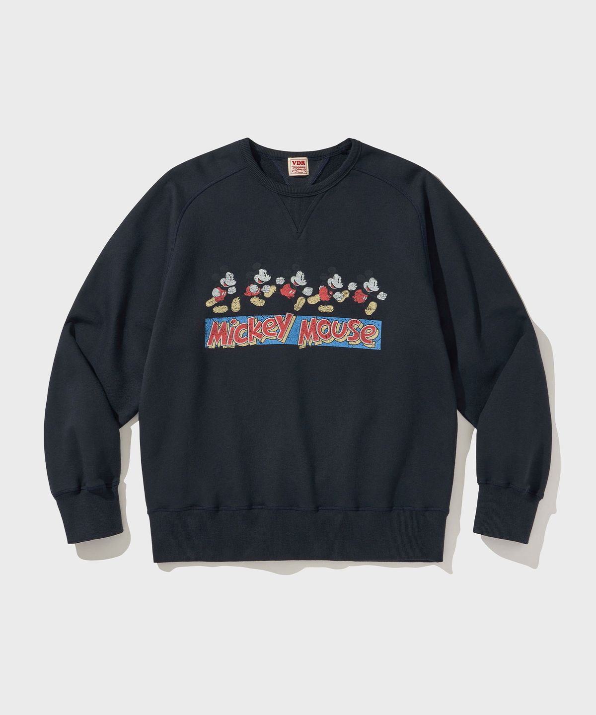 비디알(VDR) MICKEY MOUSE_FREEDOM SLEEVE SWEATSHIRT [Deep Indigo]