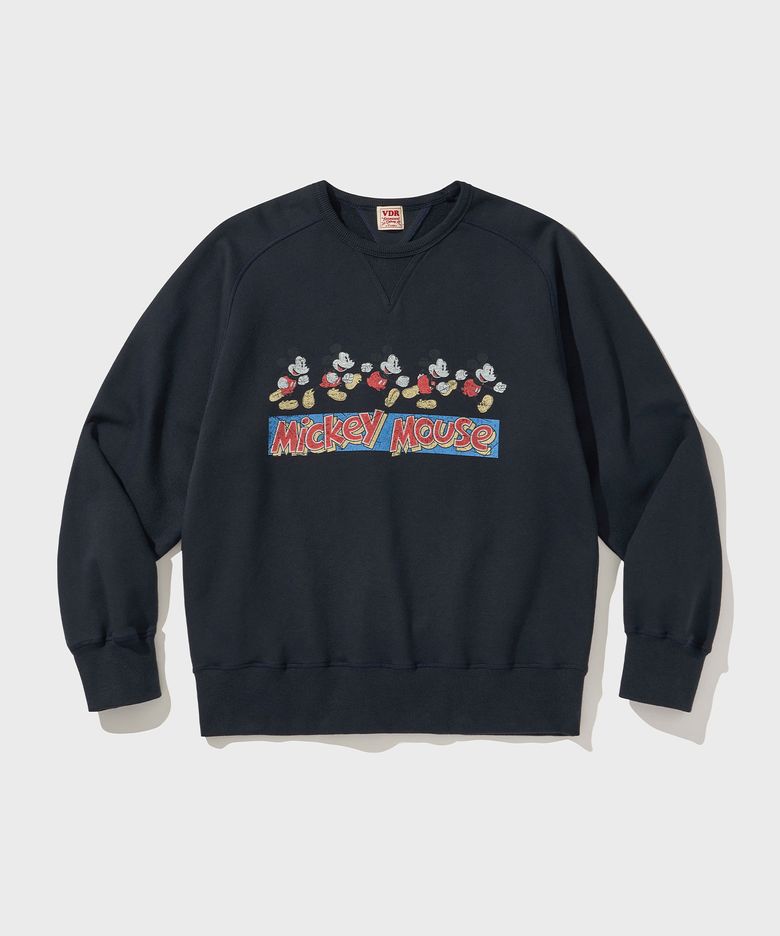 MICKEY MOUSE_FREEDOM SLEEVE SWEATSHIRT [Deep Indigo]
