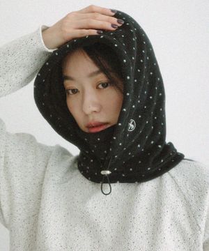 폴라플리스 바라클라바 (미니 도트 블랙)