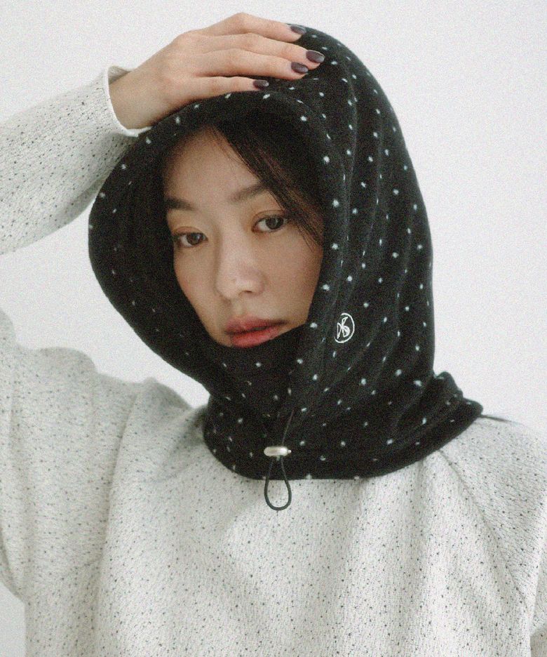 폴라플리스 바라클라바 (미니 도트 블랙)