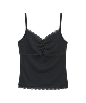 레이스 울 탱크탑 (차콜)