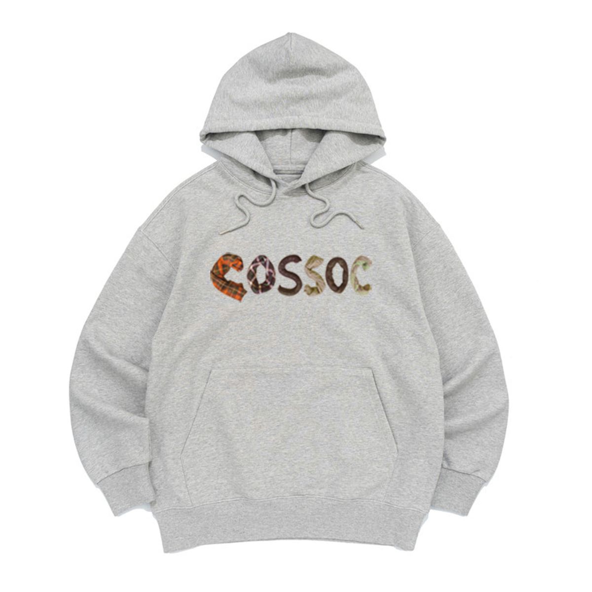 코소(COSO) CC 알파벳 후드 티셔츠(그레이)