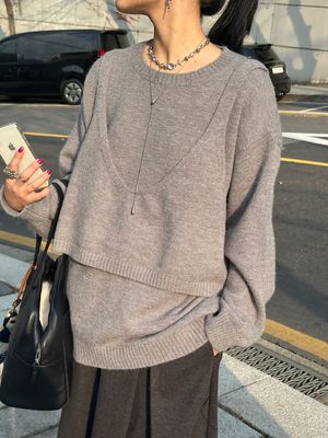 Overfit Layered Knit (3C)