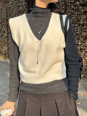 Knit Layered Vest (2C)